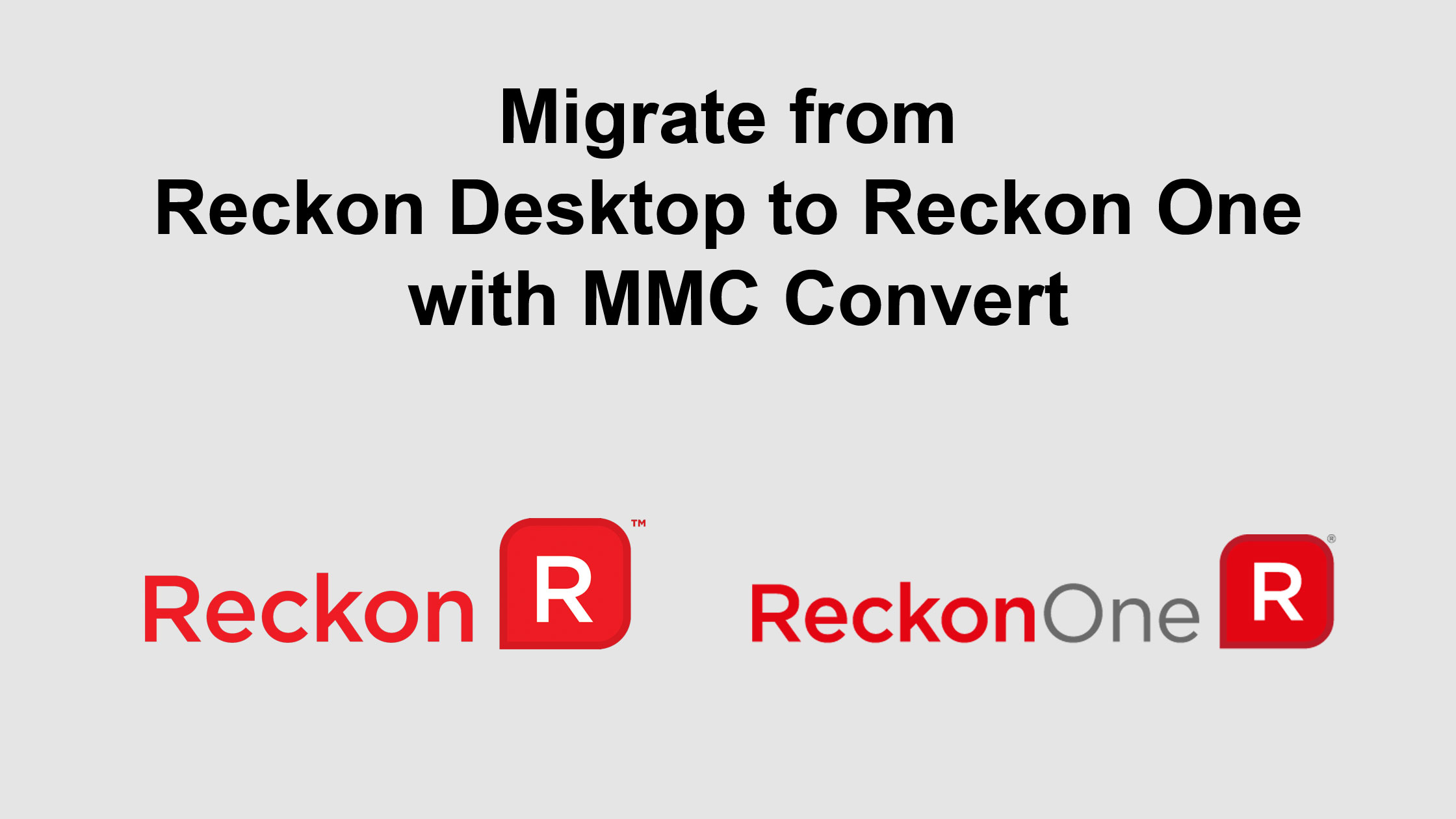 Migrate from Reckon Desktop to Reckon One with MMC Convert